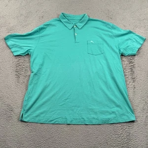 Tommy Bahama Relax Polo Shirt Mens 2XL Green Pima Cotton Pocket Embroidered - Picture 1 of 10
