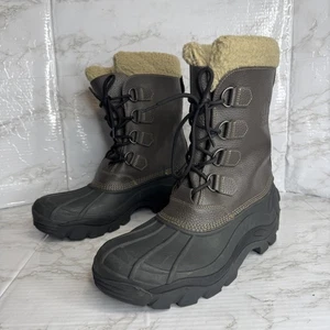 Sorel Alaska Boots Mens Size 10 Waterproof Winter Snow Shearling Lined Warm - Picture 1 of 13