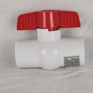 Válvula de bola de PVC American Granby 1” SCH-80 mango rojo nueva en caja - Imagen 1 de 5