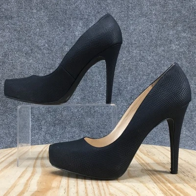 Jessica Simpson Tacones Mujer 9M Negro Parisah Plataforma Vestido Bombas Cuero Sintético Foto 1 de 4