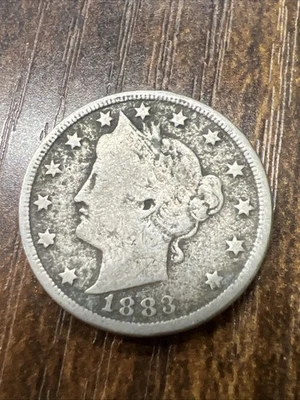 1883 /Cents Liberty Head Nickel Great Details  Actual Coin Shown - Image 1 of 2