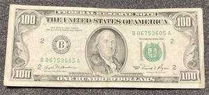 1981 Series $100 Note One Hundred Dollar Small Head Vintage collectible Currency - Picture 1 of 5