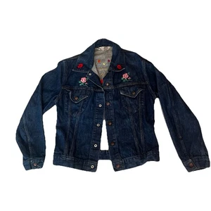 Triple L Denim Jacket Vintage 60’s Ranchwear USA Women’s Small, Embroidered - Picture 1 of 11