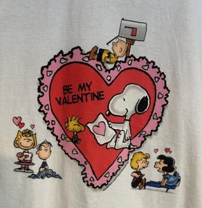 Vintage Peanuts Snoopy Charlie Brown Valentine Promo T-Shirt 2XL weiß Schultz - Bild 1 von 5
