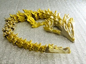 Articulado Espinoso Color Dragón Blanco/Dorado - Juguete Flexible Blanco PLA Juguete de Escritorio - Imagen 1 de 3