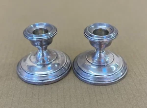 Sterling Silver Vintage Pair of Hamilton Candle Holders - Picture 1 of 5