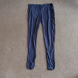 Skims Steel Blue Jelly Sheer Footed Leggings, Size 4X New - Picture 1 of 3