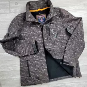 Point Zero Dry Tech Mens Sz L Black Marble Full Zip Lined Cold Weather Jacket - Picture 1 of 18