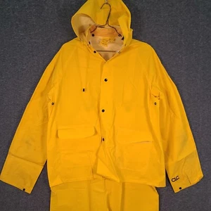 CLC Climate Gear R101L Yellow PVC-Coated Polyester Rain Suit Size Large - Picture 1 of 13