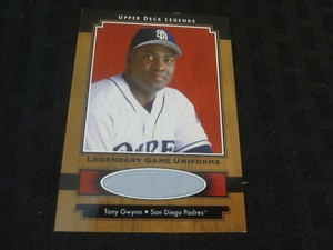 2001 Upper Deck Legends Game Jersey Tony Gwynn Padres