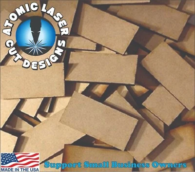 Bases de MDF de 30 mm x 60 mm x10 retângulos miniaturas FRETE GRÁTIS RÁPIDO #1 VENDEDOR EUA - Imagem 1 de 4