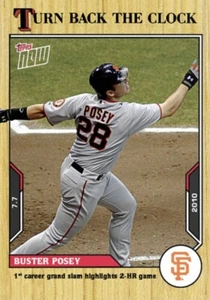 2021 TOPPS NOW TURN BACK THE CLOCK SAN FRANCISCO GIANTS BUSTER POSEY #98 2-HR G - Picture 1 of 1