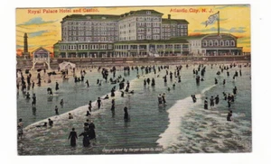 Atlantic City, New Jersey cartolina antica / Palazzo Reale Hotel e Casinò - Foto 1 di 2