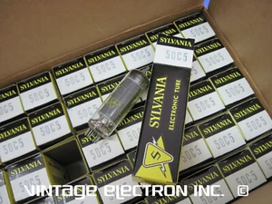 NOS 50C5 Vacuum Tubes - SYLVANIA - USA - 1960's ($24.90/ea, f/sealed case! AA5) - Picture 1 of 12