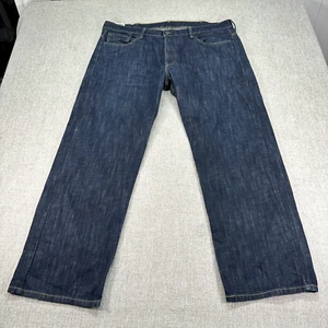 Levis 569 Jeans Mens 38x30 Blue Relaxed Baggy Dark Wash Denim Distressed - Picture 1 of 9