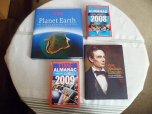 Abraham Lincoln Life & Times ~ Planet Earth ~ Almanac 08/09 ~Lot of 4 TIME Books - Imagen 1 de 10