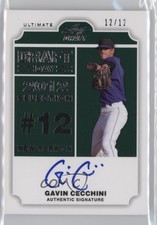 2012 Leaf Ultimate Draft Draft Day Silver /12 Gavin Cecchini #DD-GC1 Auto
