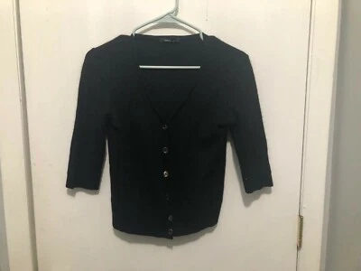 Suéter Della Rovere Cachemir Seda Hecho en Italia Negro Euro Talla 42 Súper Suave Foto 1 de 3