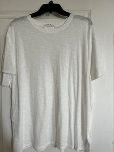 Free People Women’s Top Large White Short Sleeve - Picture 1 of 4