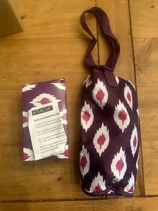 Sachi Wine Bottle Carrier Bag Insulated Protection Travel Tote Foldable NEW - Picture 1 of 3