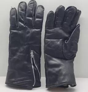 Lewis Leathers Vintage Gloves AVIAKIT MOTORCYCLE BLACK MEDIUM HARLEY DAVIDSON - Picture 1 of 12