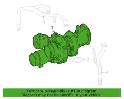 OEM  1770903500 Mercedes Benz Genuine GLE580 GLE63 AMG S 2020-2023 Turbocharger - Image 1 of 3