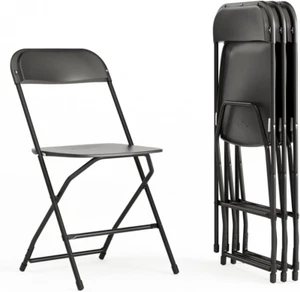 Hercules Series Plastic Folding Chairs for Parties and Weddings, Stackable Comme - Picture 1 of 12