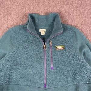 L.L. Bean Damen grün Polartec Fleece Half Zip Pullover Sweatshirt Größe Small - Bild 1 von 8