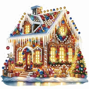 5D Zum Selbermachen Festlich Weihnachten Haus Diamant Kunst Kit Kristall Stickerei Strass - Bild 1 von 8