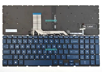 New Blue HP Victus 16-D 16-D0013DX 16-D0020CA 16-D0023DX Keyboard Backlit US - Image 1 of 4