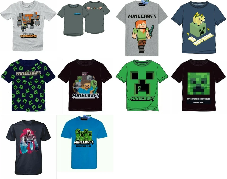 JINX MINECRAFT Kids Minecraft t-shirts boys girls short sleeve gaming top