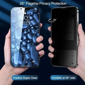 2pcs One Click Install Privacy Screen Protector For iPhone 15 14 13 12 11 - Picture 1 of 6