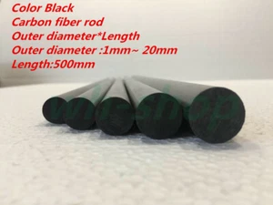 Carbon Fiber Rod 1mm 2mm 4mm 5mm 6mm 8mm 9mm 10mm 14mm 15mm 16mm 18mm 20mm-UK - Picture 1 of 5