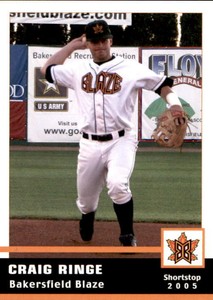 2005 Bakersfield Blaze Grandstand #21 Craig Ringe Warrensburg Missouri MO Card