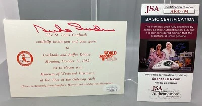 Duke Snider - Autographed Invitation - JSA Certification - Image 1 of 3