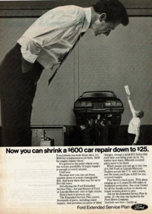 1982 Vintage Print Ad Ford Extended Service Plan Now You can Shrink a $600 Car - Bild 1 von 2