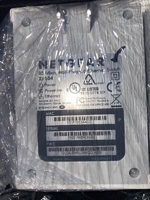 Netgear XE104 85 Mbps Powerline Wall Plugged 4-Port Ethernet Switch  - Image 1 of 3