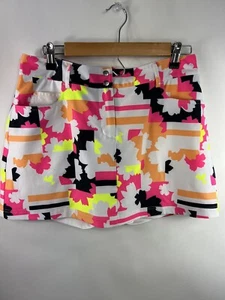 Slazenger Golf Skort Women's Sz 6 Multi-Colored Belted Pockets - Picture 1 of 12
