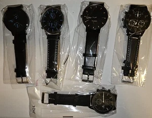 Lof di 5 Orologi Uomo Nero Blu Tondo #26 - Foto 1 di 4