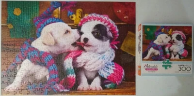 PUZZLE BUFFALO 300 PIEZAS Best Friends 21,25” x 15” * CACHORROS CON BUFANDAS Y SOMBREROS * Foto 1 de 3