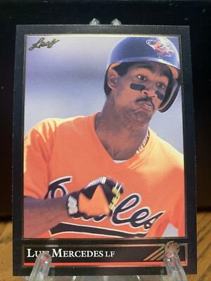 1992 Leaf BLACK GOLD #130 Luis Mercedes BALTIMORE ORIOLES - Image 1 of 2