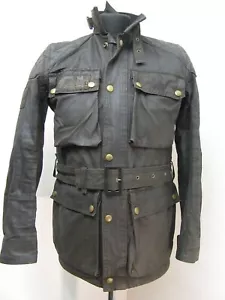 VINTAGE 80'S BELSTAFF TRIALMASTER PRO WAXED COTTON MOTORCYCLE JACKET SIZE S - Picture 1 of 22