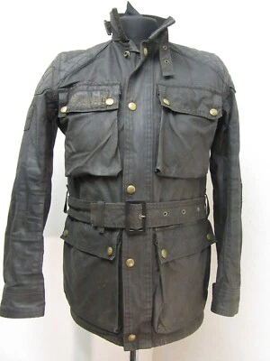 ВИНТАЖНЫЙ 80-Х BELSTAFF TRIALMASTER PRO ВОЩЕНАЯ ХЛОПКОВАЯ МОТОЦИКЛЕТНАЯ КУРТКА РАЗМЕР S - Изображение 1 из 4