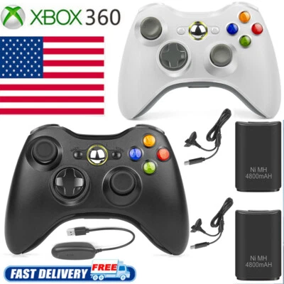 2X Wireless Controller For Microsoft Xbox 360 / 360 Slim / PC Windows 11/10/8/7