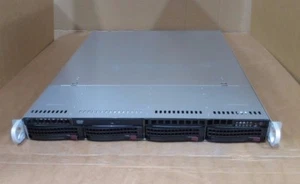 Supermicro 1U CSE-815 X9SCI-LN4F E3-1270 3.4GHz 8Gb ASR-5405 RAID 1U Server - Picture 1 of 5