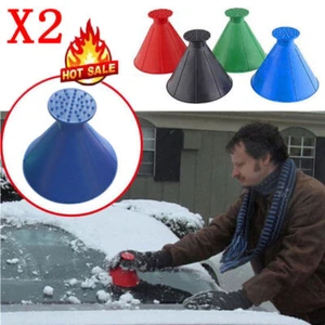 2X Auto Eiskratzer Magic Scrape Ein Runder Eiskratzer Car Windshield Snow - Bild 1 von 5