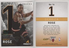 2013 Panini Pinnacle Behind The Numbers Green Artist Proof /25 Derrick Rose #14