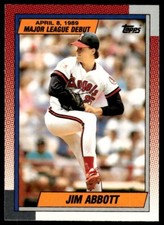 1990 Topps Major League Debut 1989 Jim Abbott California Angels #1