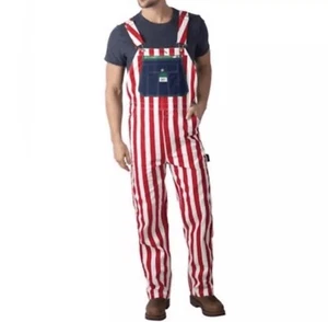 NEW WITH TAGS  Liberty Overalls American Flag Red White Blue USA 42 x 30 NWT - Picture 1 of 8