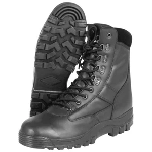 Hombres Combate Patrulla Policía Táctica Mil-Com Ejército Botas De Cuero Negro - Imagen 1 de 11